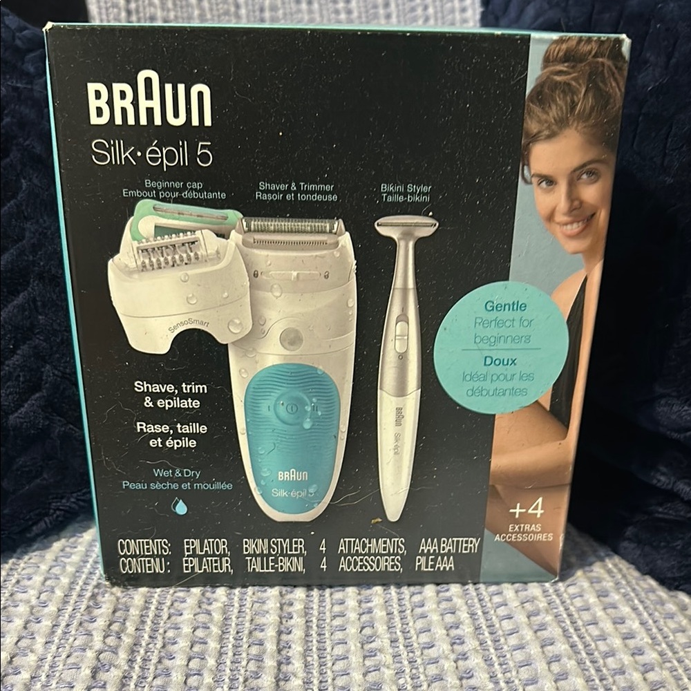 BRAND NEW Braun Silk-épil 5 Epilator Set - White and Blue